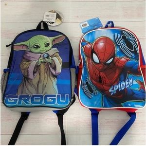 Baby Yoda & Spider-Man Backpack - New